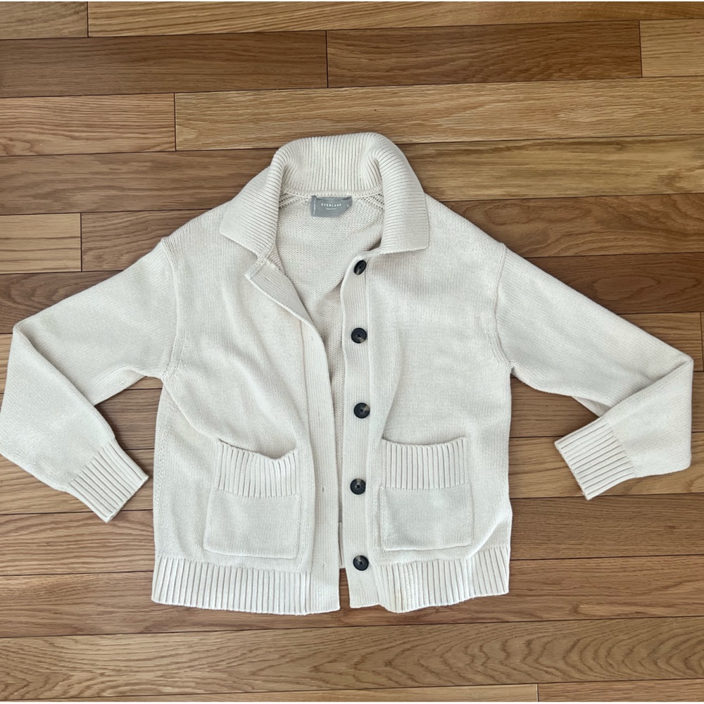 Everlane organic cotton cardigan, size small